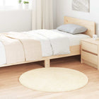 High-pile rug NAVARRA 100x100 cm polyester cream