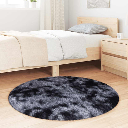 Hoogpolig vloerkleed NAVARRA 100x100 cm polyester donkergrijs