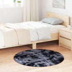 High-pile rug NAVARRA 100x100 cm polyester dark grey