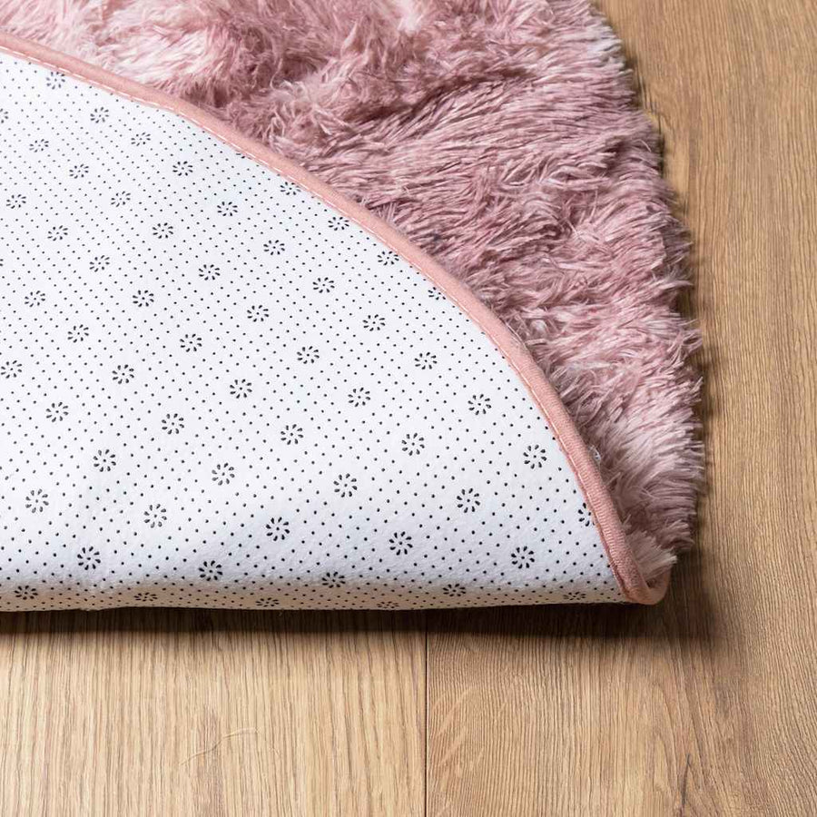 Hoogpolig vloerkleed NAVARRA 100x100 cm polyester stoffig roze