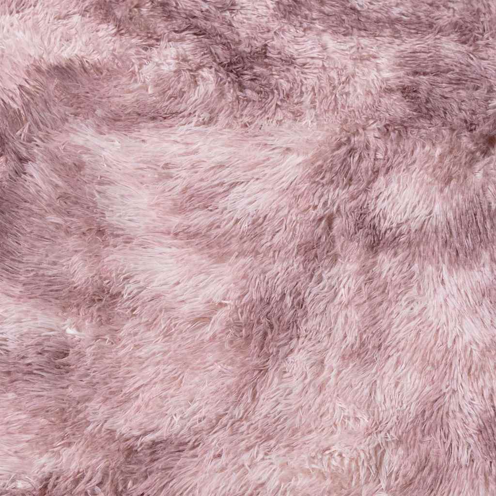 Hoogpolig vloerkleed NAVARRA 100x100 cm polyester stoffig roze