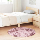 High-pile rug NAVARRA 100x100 cm polyester dusty pink