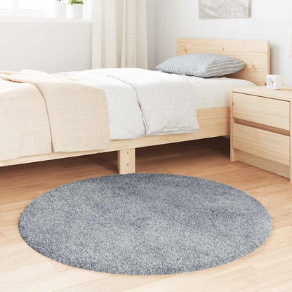 Hoogpolig vloerkleed NAVARRA 100x100 cm polyester zilvergrijs