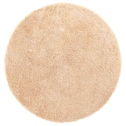 Hoogpolig vloerkleed NAVARRA 120x120 cm polyester beige