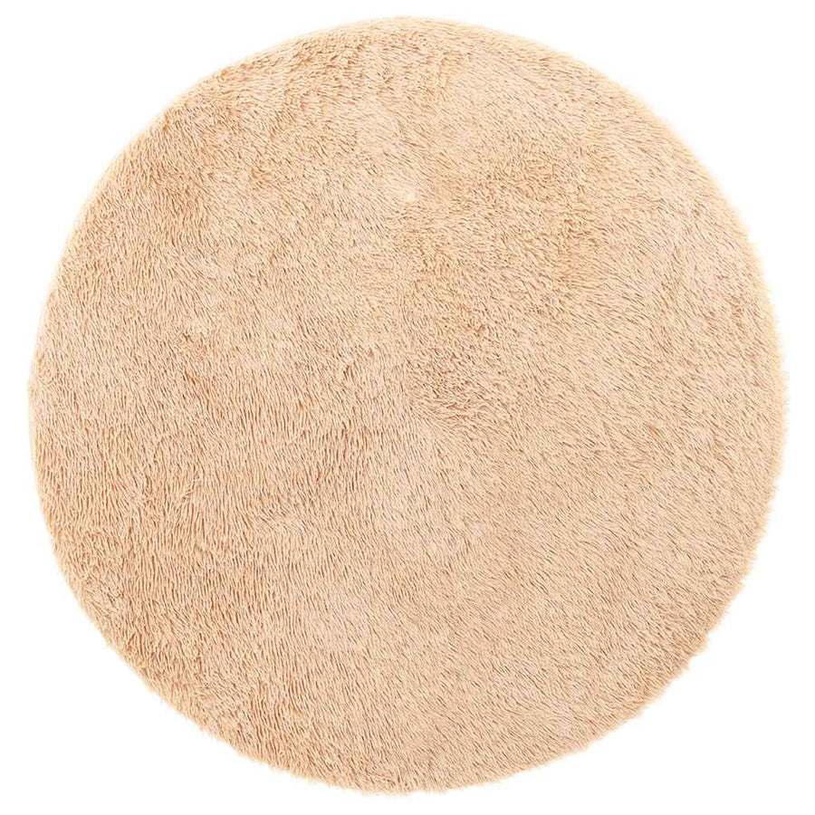 Hoogpolig vloerkleed NAVARRA 120x120 cm polyester beige