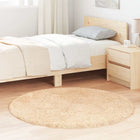 High pile rug NAVARRA 120x120 cm polyester beige