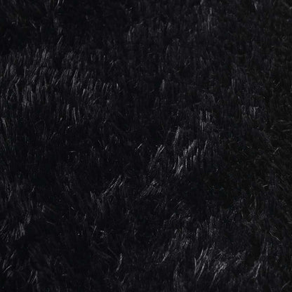 Hoogpolig vloerkleed NAVARRA 120x120 cm polyester zwart