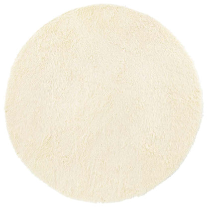 Hoogpolig vloerkleed NAVARRA 120x120 cm polyester crèmekleurig