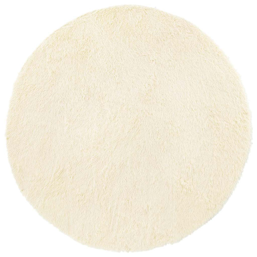 Hoogpolig vloerkleed NAVARRA 120x120 cm polyester crèmekleurig