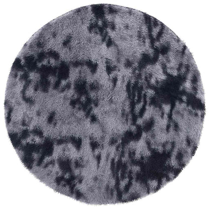 Hoogpolig vloerkleed NAVARRA 120x120 cm polyester donkergrijs