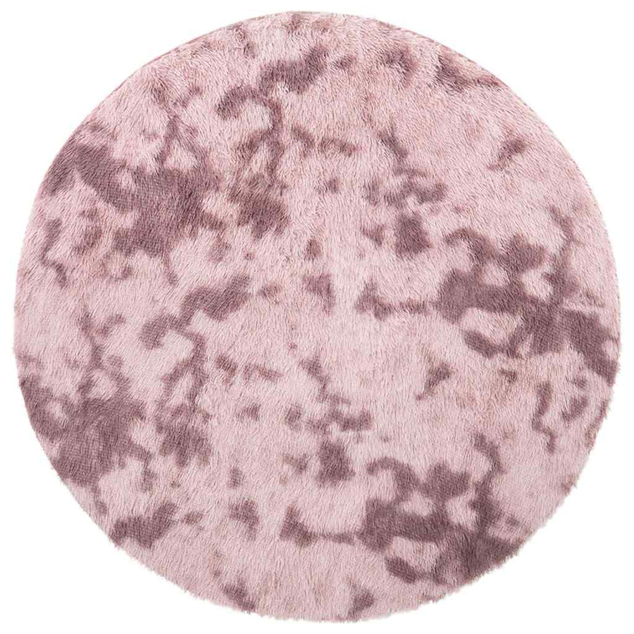 Hoogpolig vloerkleed NAVARRA 120x120 cm polyester stoffig roze