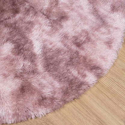 Hoogpolig vloerkleed NAVARRA 120x120 cm polyester stoffig roze