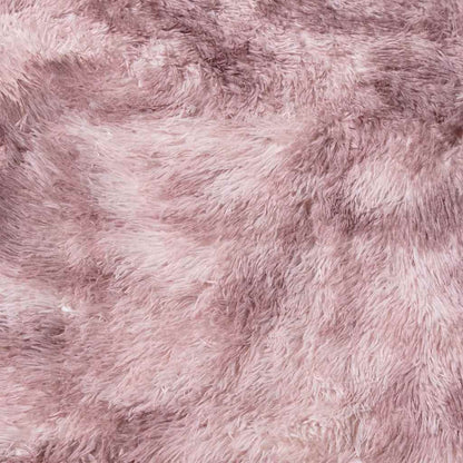 Hoogpolig vloerkleed NAVARRA 120x120 cm polyester stoffig roze
