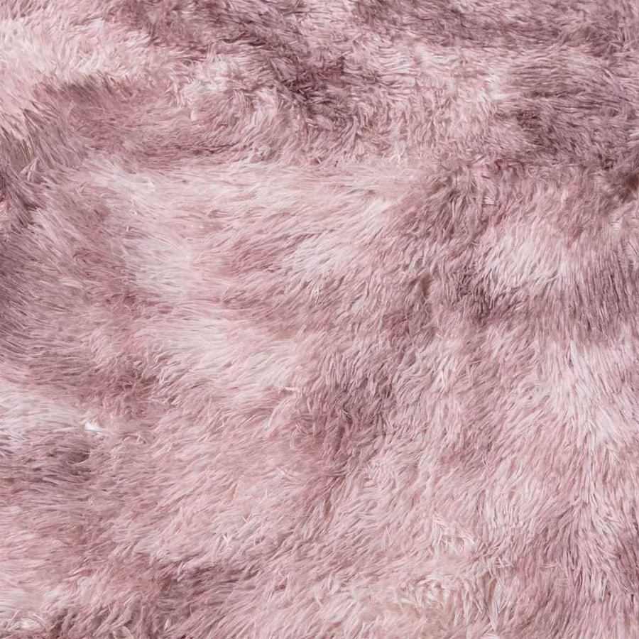 Hoogpolig vloerkleed NAVARRA 120x120 cm polyester stoffig roze