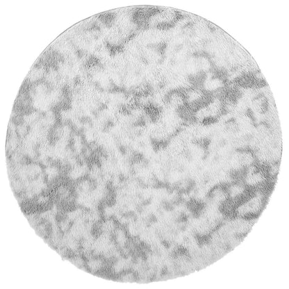 Hoogpolig vloerkleed NAVARRA 120x120 cm polyester lichtgrijs