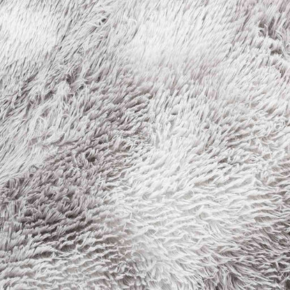 Hoogpolig vloerkleed NAVARRA 120x120 cm polyester lichtgrijs