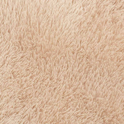 Hoogpolig vloerkleed NAVARRA 160x160 cm polyester beige
