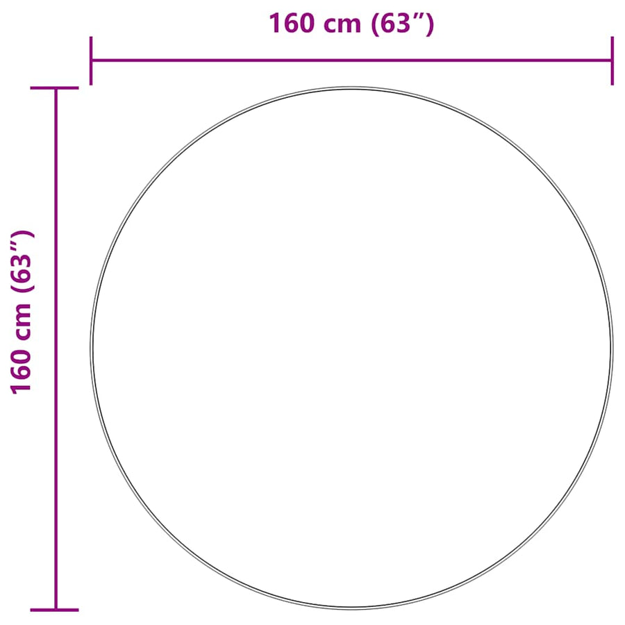 Hoogpolig vloerkleed NAVARRA 160x160 cm polyester zwart