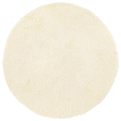 Hoogpolig vloerkleed NAVARRA 160x160 cm polyester crèmekleurig