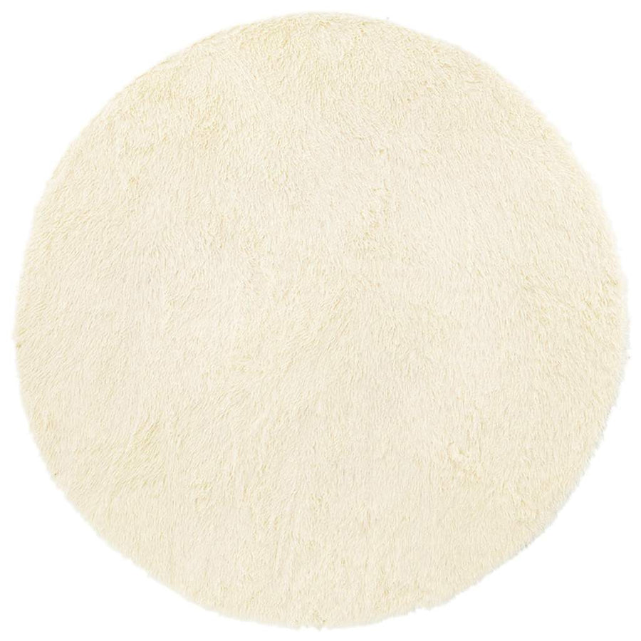 Hoogpolig vloerkleed NAVARRA 160x160 cm polyester crèmekleurig