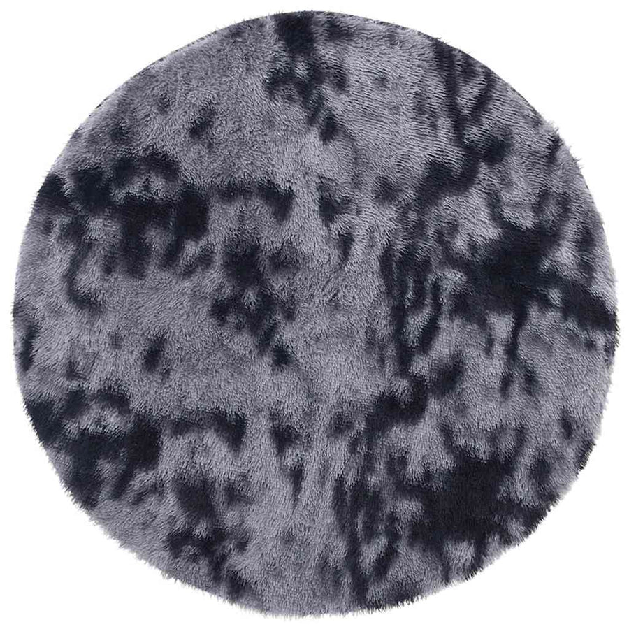 Hoogpolig vloerkleed NAVARRA 160x160 cm polyester donkergrijs