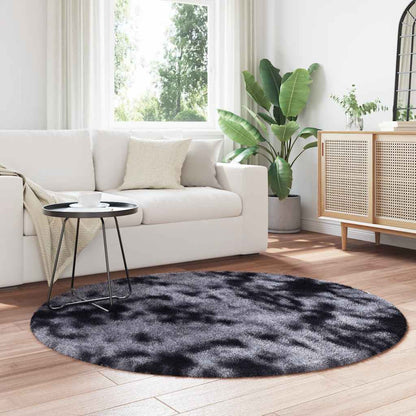 Hoogpolig vloerkleed NAVARRA 160x160 cm polyester donkergrijs
