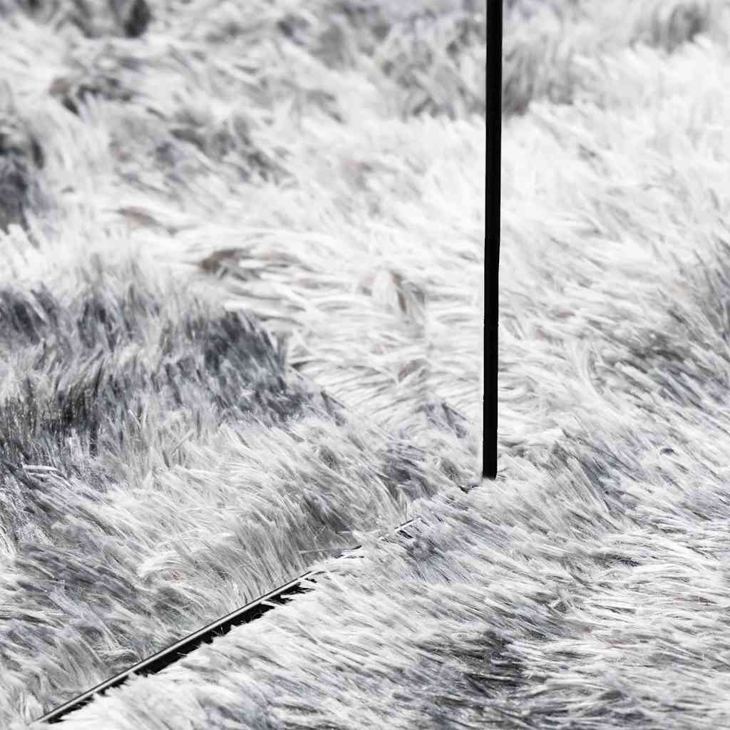 Hoogpolig vloerkleed NAVARRA 160x160 cm polyester lichtgrijs