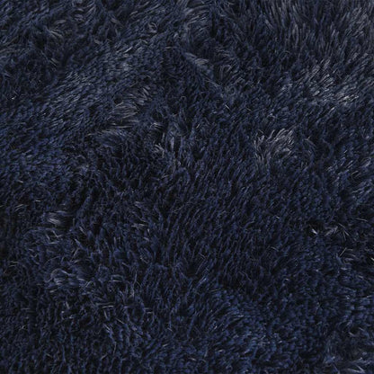 Hoogpolig vloerkleed NAVARRA 160x160 cm polyester marineblauw