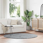 High-pile rug NAVARRA 160x160 cm polyester silver-grey