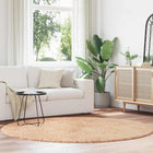 High-pile rug NAVARRA 200x200 cm polyester beige
