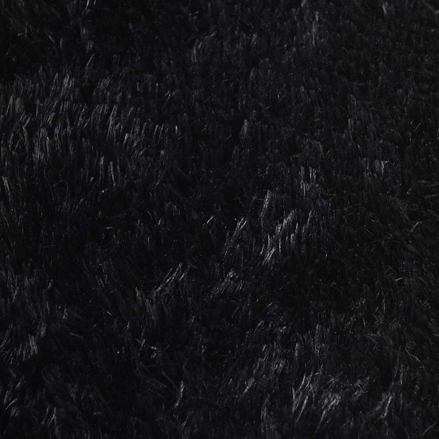 Hoogpolig vloerkleed NAVARRA 200x200 cm polyester zwart