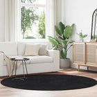 High pile rug NAVARRA 200x200 cm polyester black