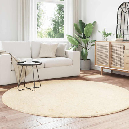 Hoogpolig vloerkleed NAVARRA 200x200 cm polyester crèmekleurig