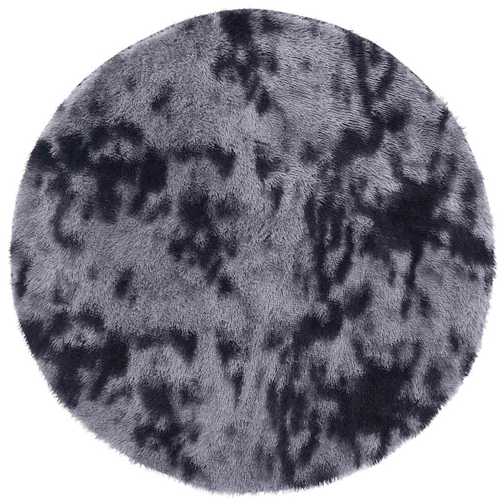 Hoogpolig vloerkleed NAVARRA 200x200 cm polyester donkergrijs