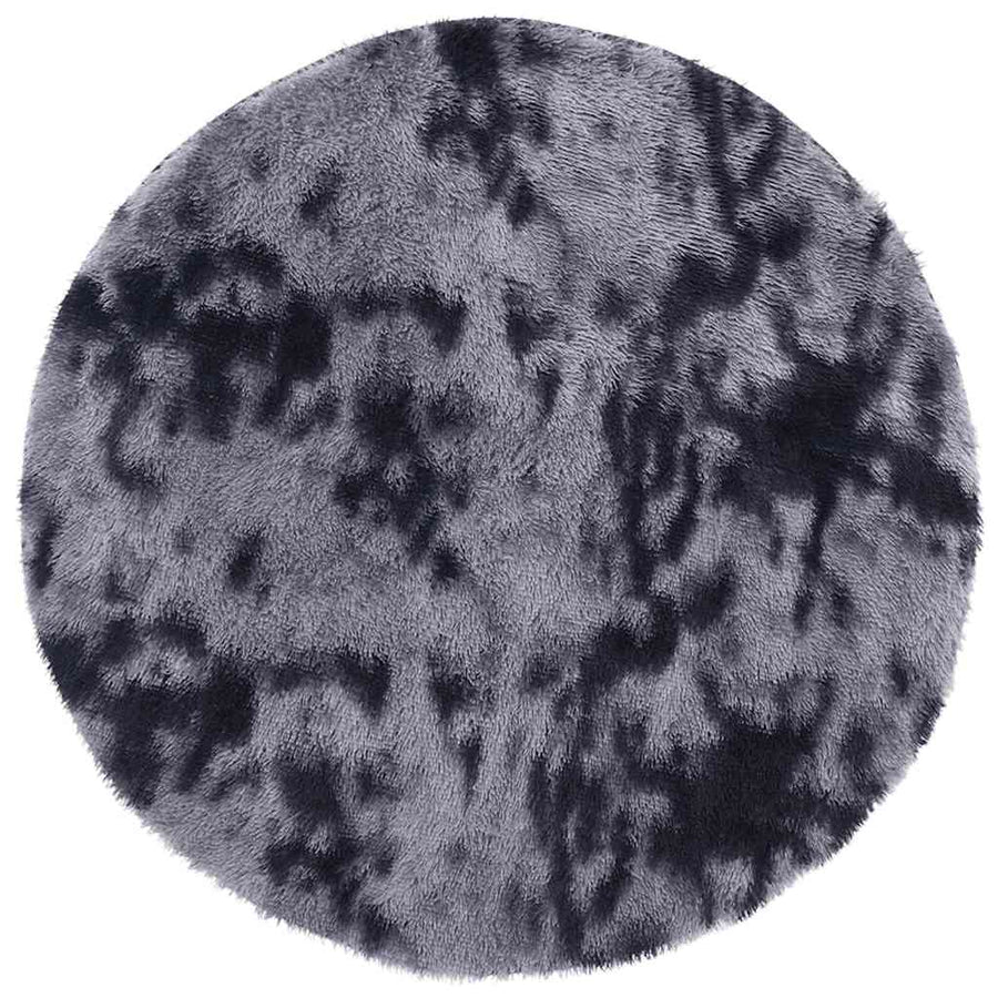 Hoogpolig vloerkleed NAVARRA 200x200 cm polyester donkergrijs