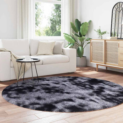 Hoogpolig vloerkleed NAVARRA 200x200 cm polyester donkergrijs