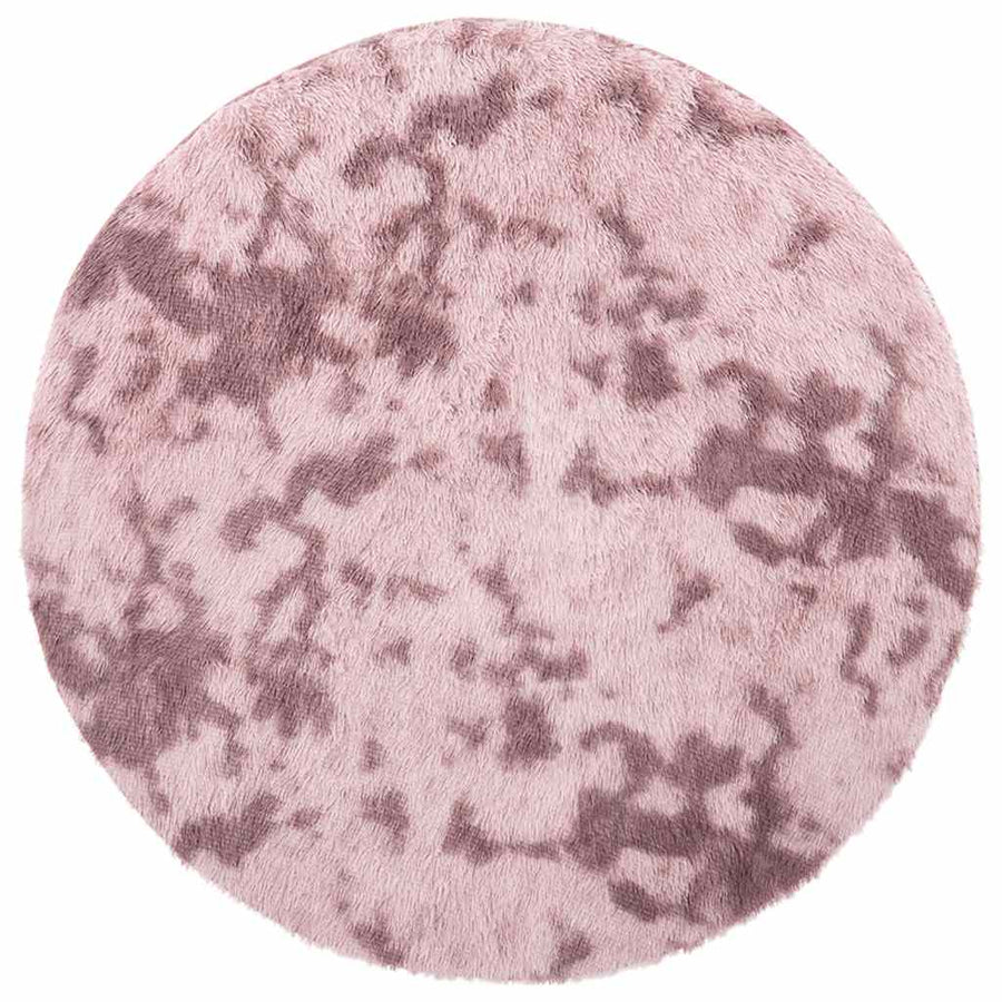Hoogpolig vloerkleed NAVARRA 200x200 cm polyester stoffig roze