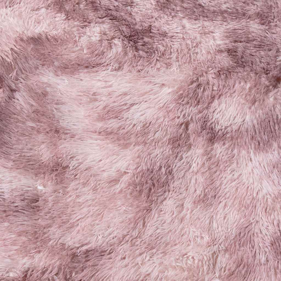 Hoogpolig vloerkleed NAVARRA 200x200 cm polyester stoffig roze