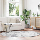 High-pile rug NAVARRA 200x200 cm polyester light grey