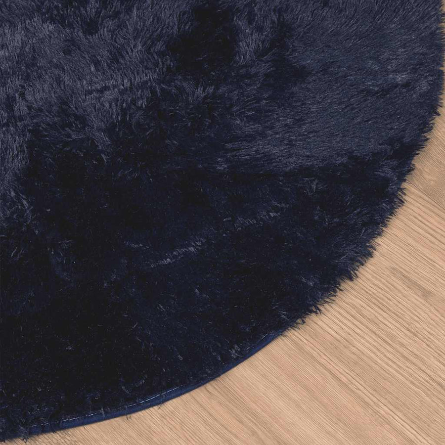 Hoogpolig Vloerkleed Navarra Polyester Marineblauw 200 x 200 cm