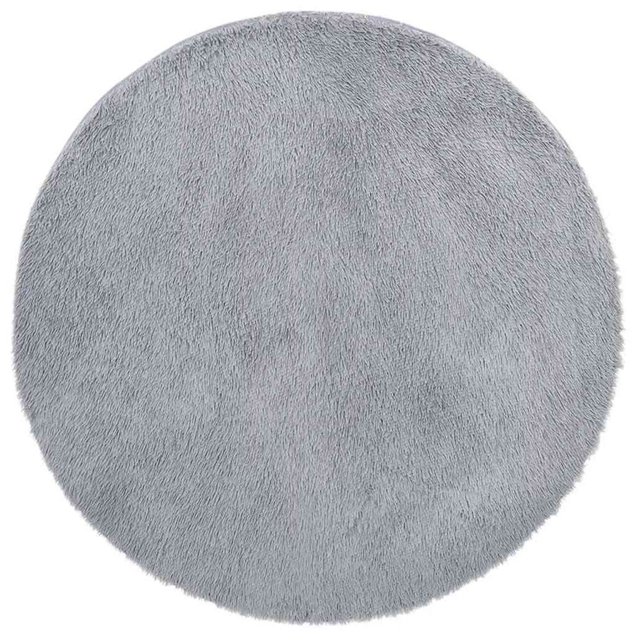 Hoogpolig vloerkleed NAVARRA 200x200 cm polyester zilvergrijs