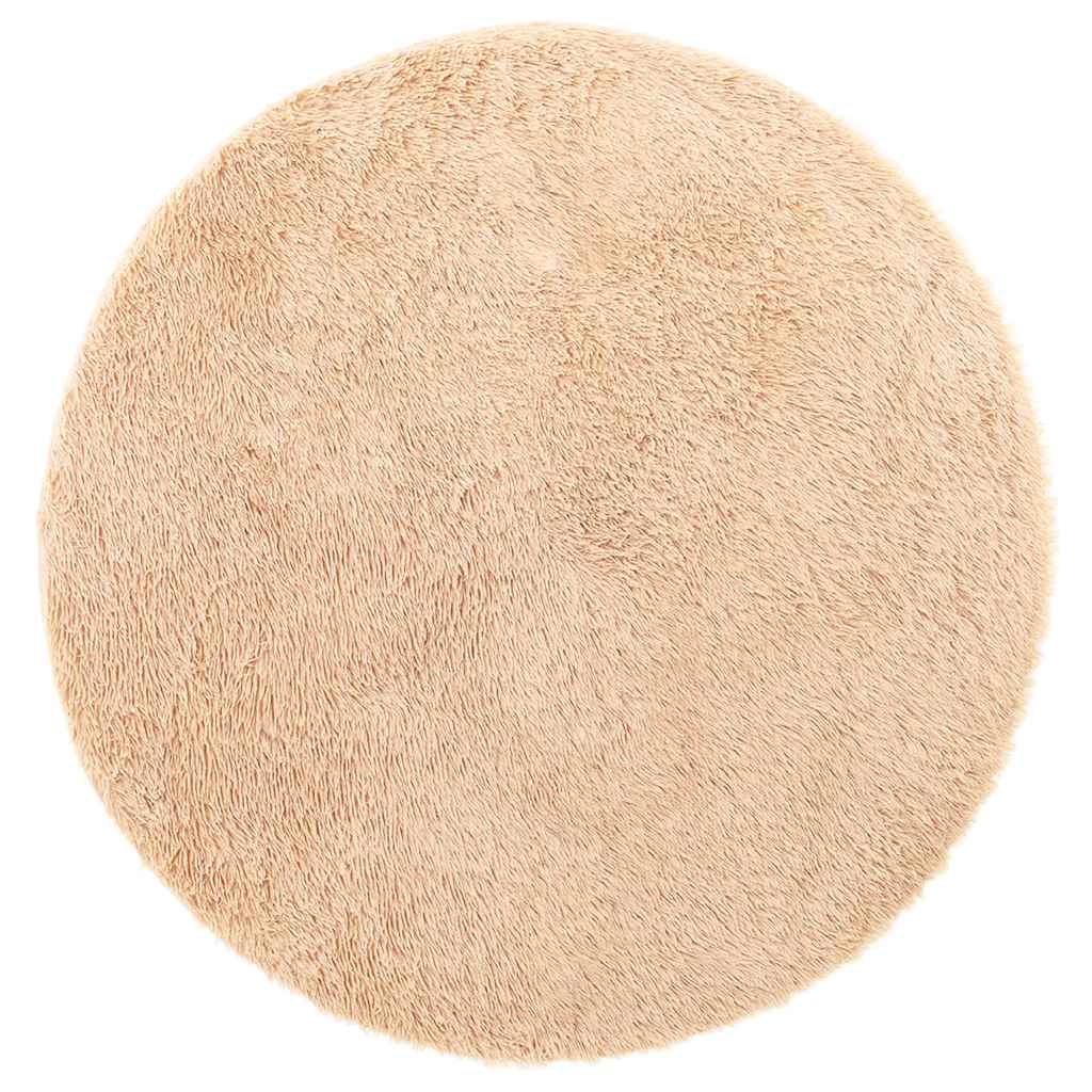 Hoogpolig vloerkleed NAVARRA 240x240 cm polyester beige