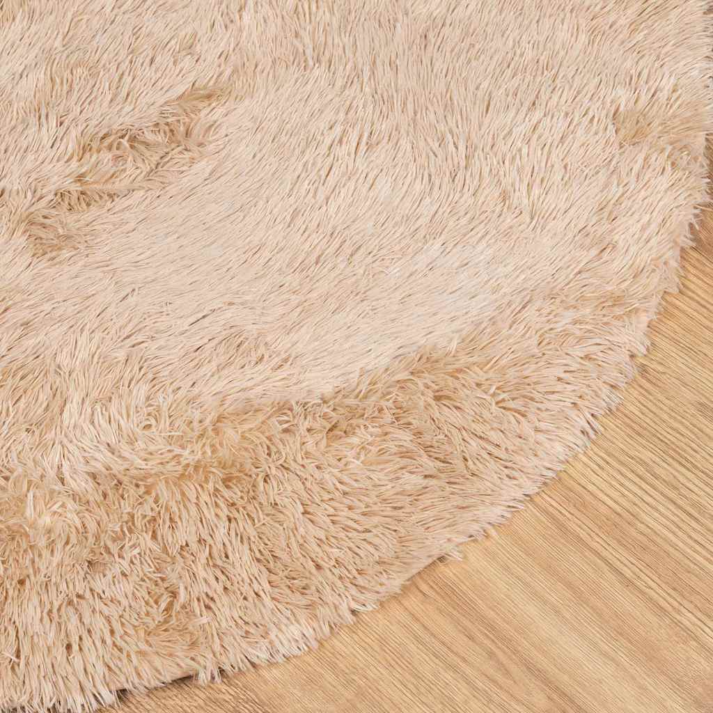 Hoogpolig vloerkleed NAVARRA 240x240 cm polyester beige