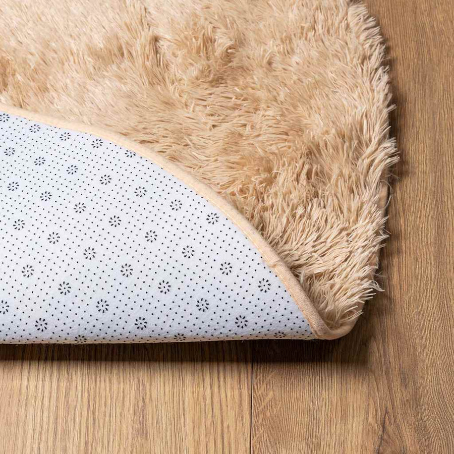 Hoogpolig vloerkleed NAVARRA 240x240 cm polyester beige