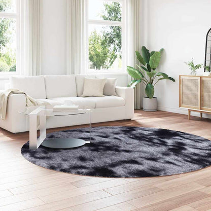 Hoogpolig vloerkleed NAVARRA 240x240 cm polyester donkergrijs