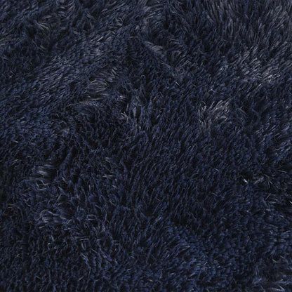 Hoogpolig vloerkleed NAVARRA 240x240 cm polyester marineblauw