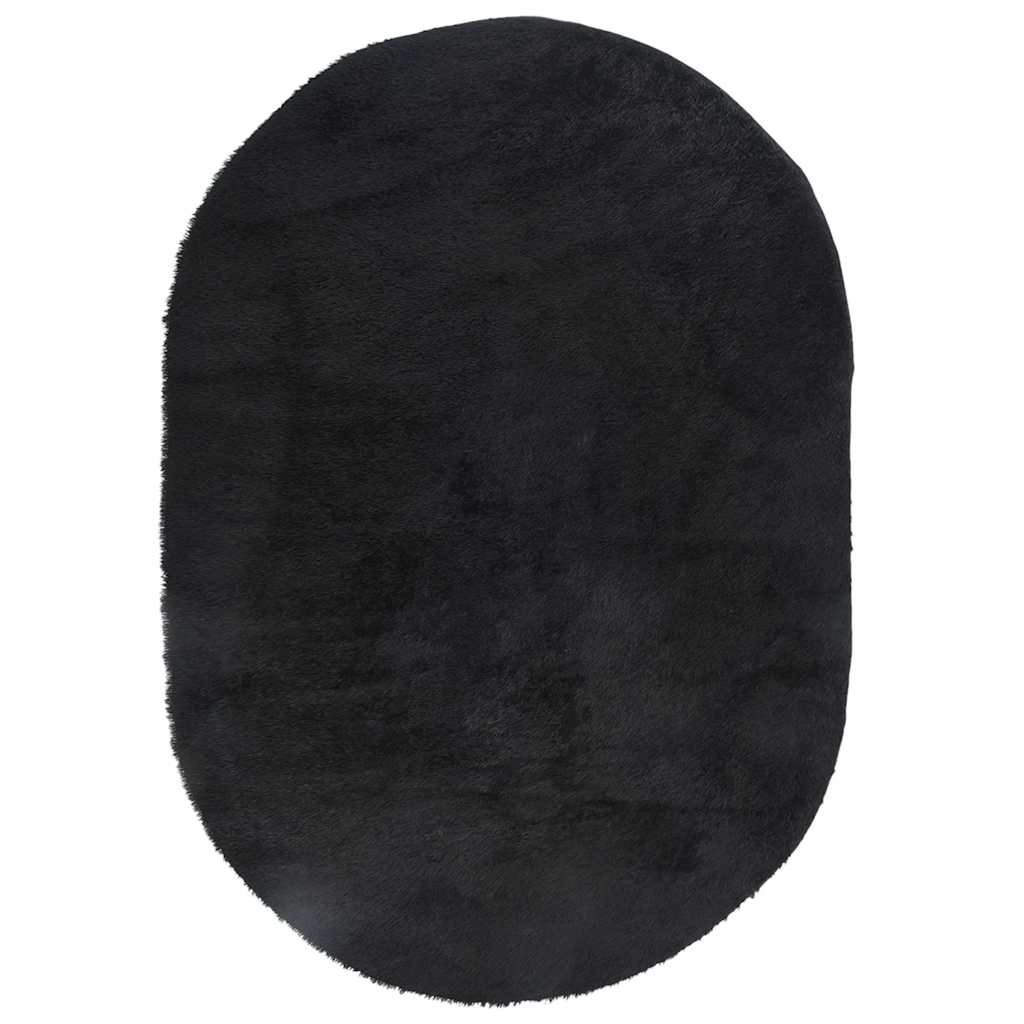 Hoogpolig vloerkleed NAVARRA 300x200 cm polyester zwart