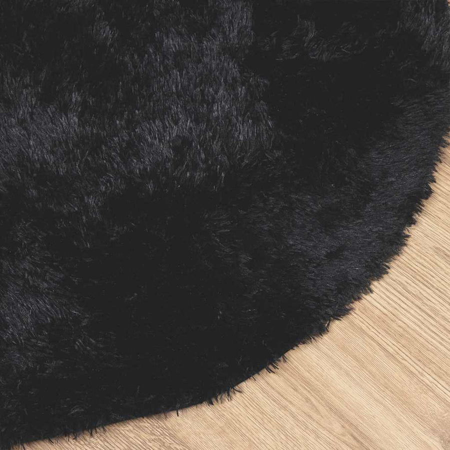 Hoogpolig vloerkleed NAVARRA 300x200 cm polyester zwart