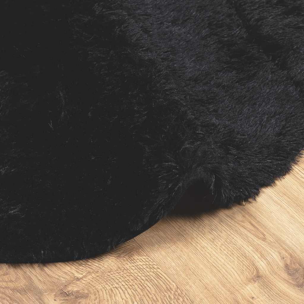 Hoogpolig vloerkleed NAVARRA 300x200 cm polyester zwart