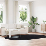 Vloerkleed 300x200 cm polyester zwart hoogpolig